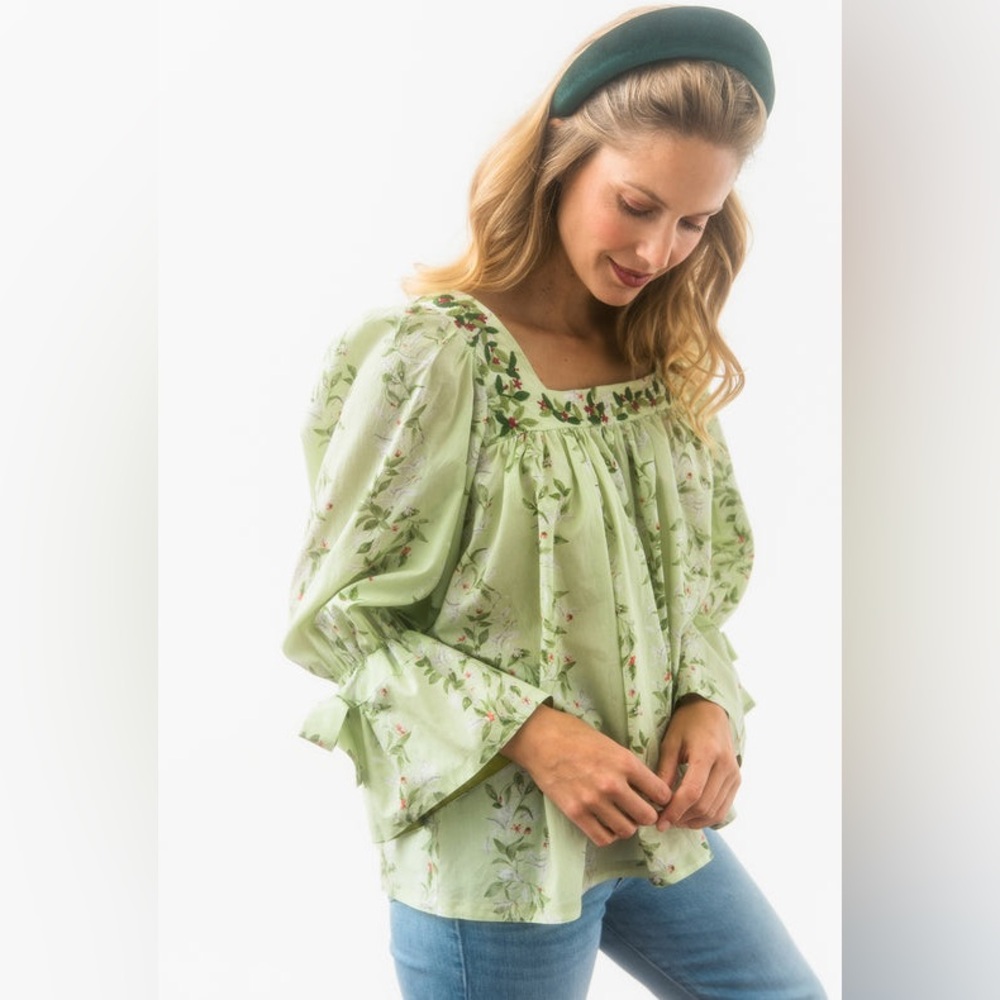 Eli Claro Verde Floral y Rojo – Mi Golondrina